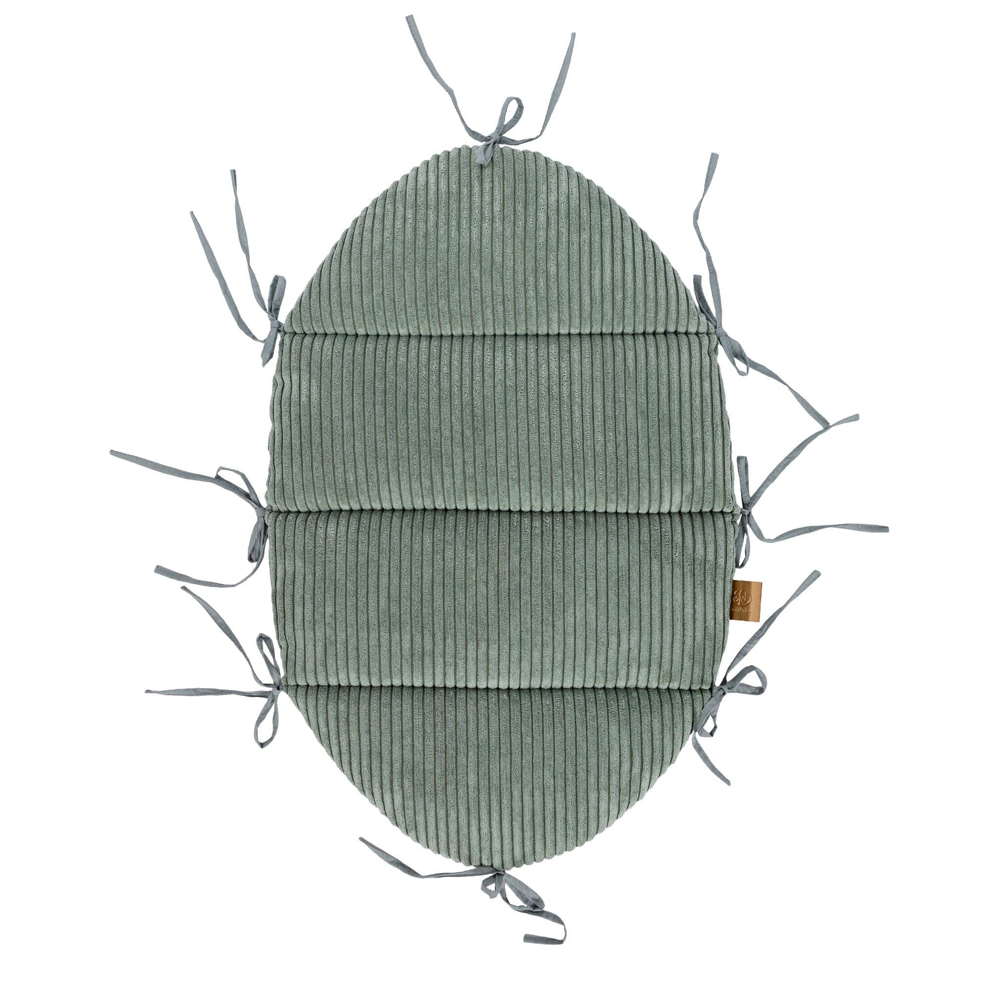 Baby Nest With Braided Bumper - Olive Green