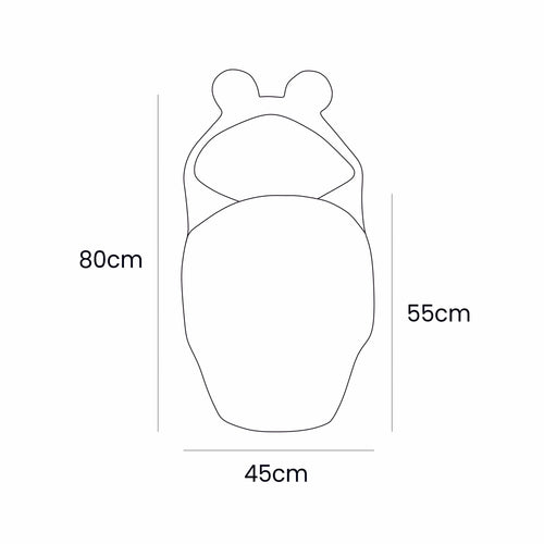 Baby Swaddle with Bear Ears – Powder Pink