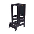 MeowBaby Wooden Kitchen Helper for Children with Board - Black