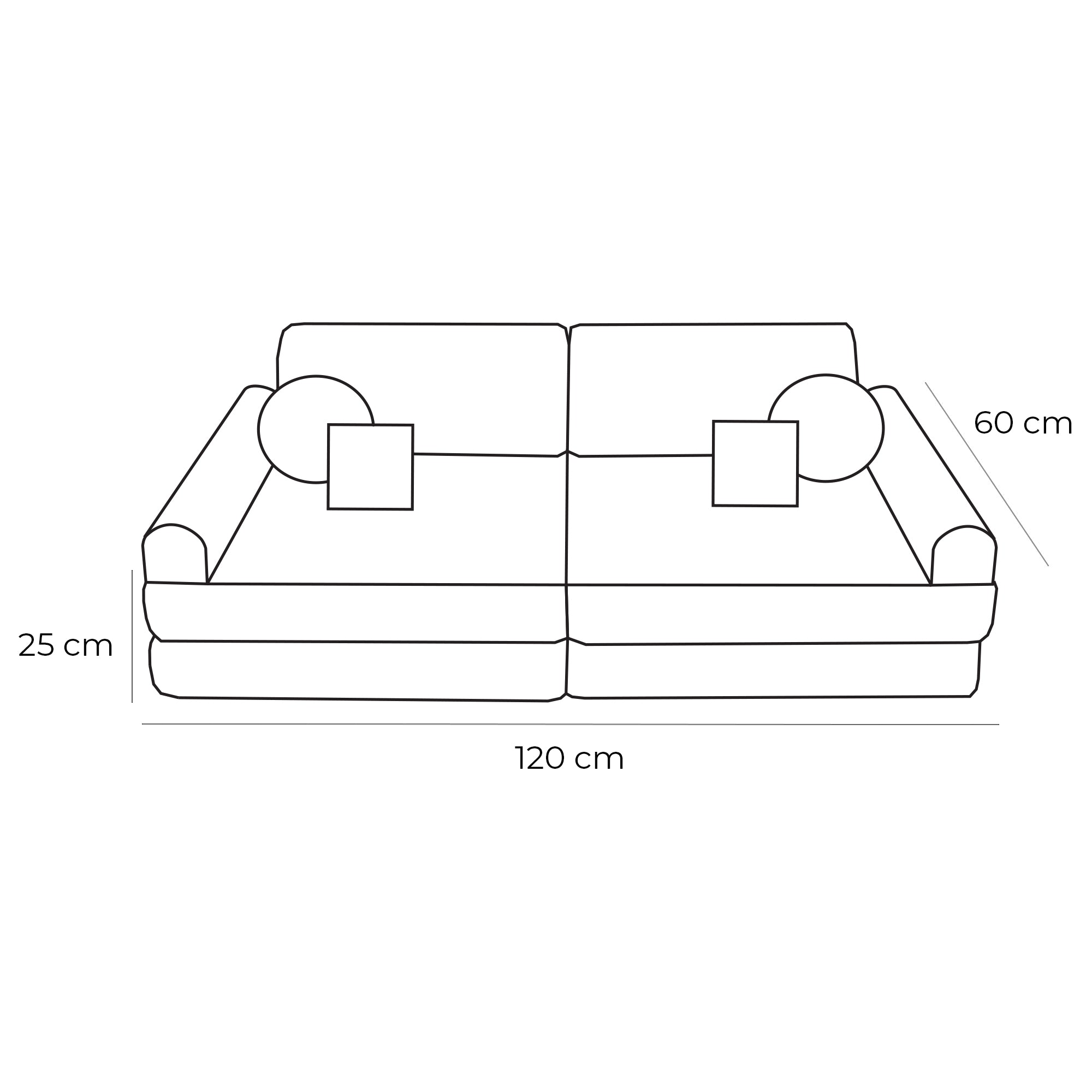 Large Modular Sofa for Kids - Premium Boucle, Tan Beige